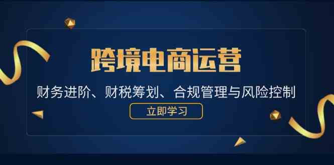 图片[1]-跨境电商运营：财务进阶、财税筹划、合规管理与风险控制-生财有道