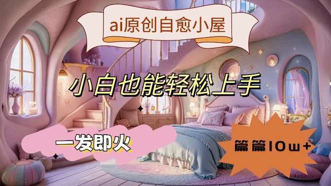 图片[1]-ai原创治愈小屋，小白也能轻松上手，一发即火，篇篇10w+【揭秘】——生财有道创业网-生财有道