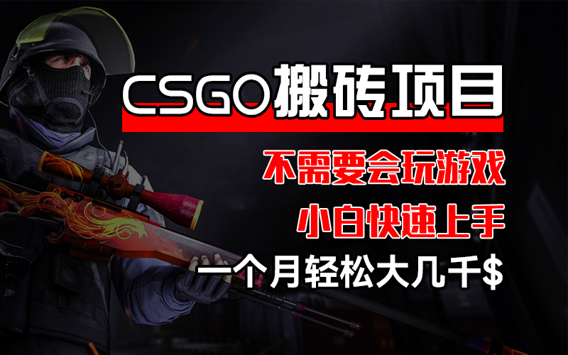 图片[1]-（12332期）CSGO 装备搬砖项目，操作简单，不需要会玩游戏，小白也能快速上手，一…-生财有道