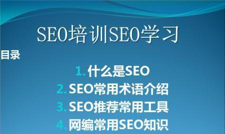 SEO培训教程（让你的文章更具专业性）