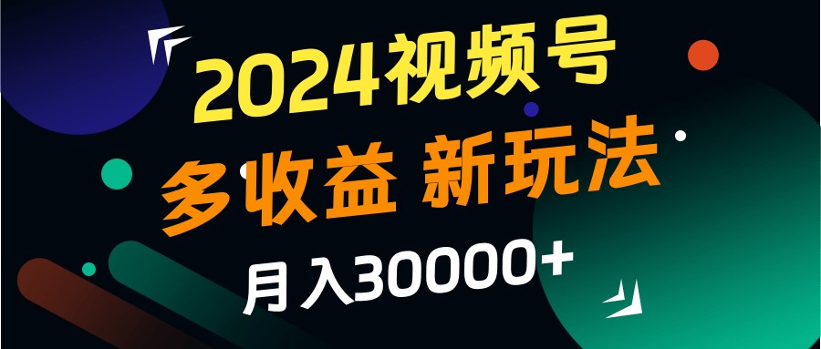 图片[1]-2024视频号多收益的新玩法，月入3w+，新手小白都能简单上手！_生财有道创业网-生财有道