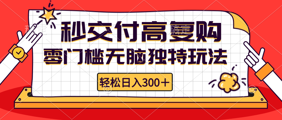 图片[1]-（12839期）零门槛无脑独特玩法 轻松日入300+秒交付高复购   矩阵无上限_生财有道创业项目网-生财有道